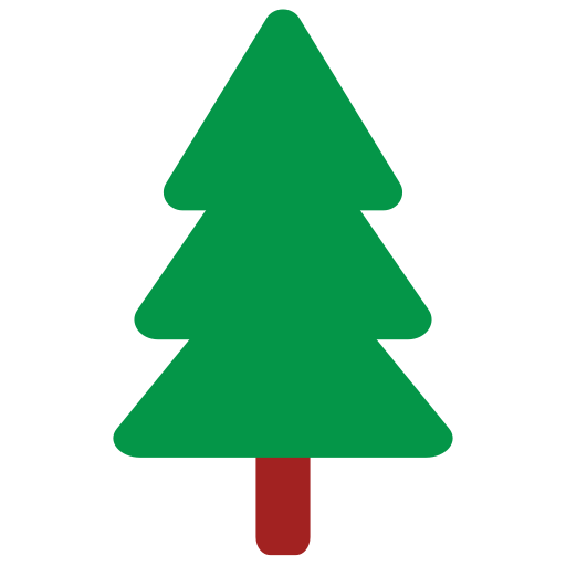 drzewko świąteczne Generic color fill ikona