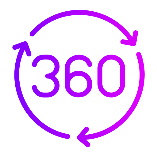 360-grad-feedback Generic gradient outline icon