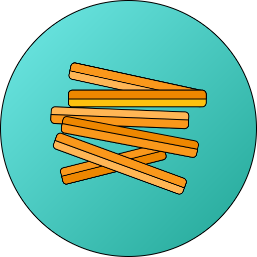 papas fritas Generic gradient lineal-color icono