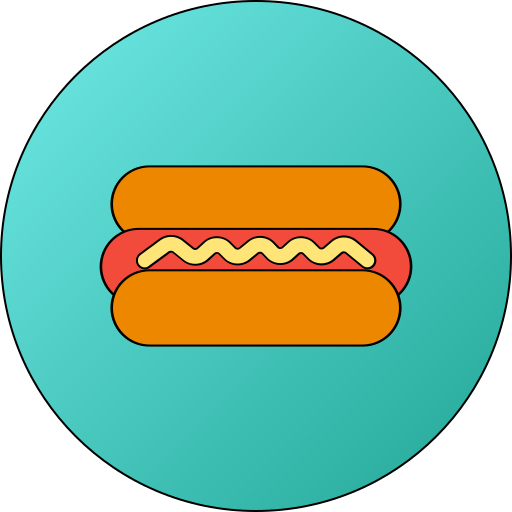 hot dog Generic gradient lineal-color icona