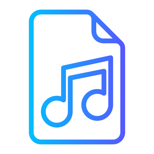 Audio file Generic gradient outline icon