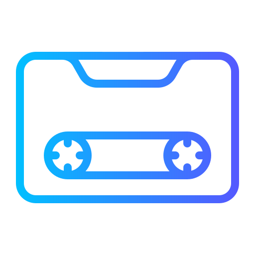 Cassette tape Generic gradient outline icon