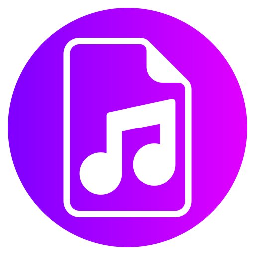 file audio Generic gradient fill icona