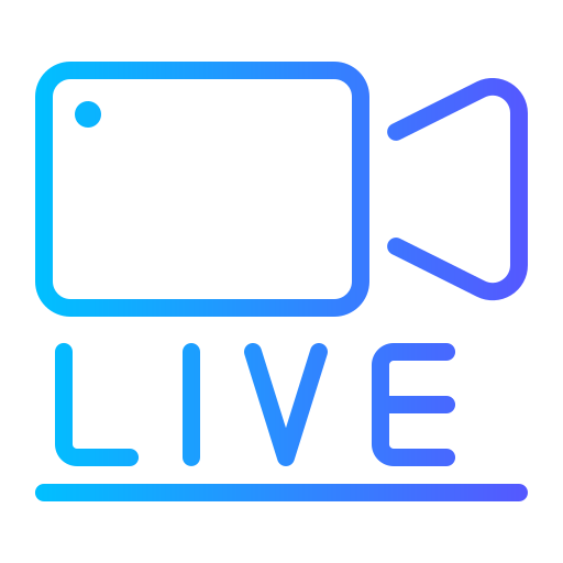 live streaming Generic gradient outline icoon