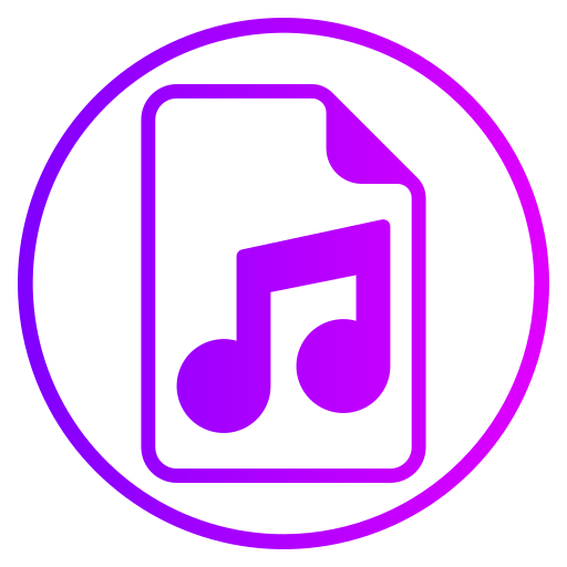 音声ファイル Generic gradient fill icon