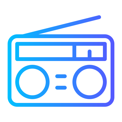 radio Generic gradient outline icoon