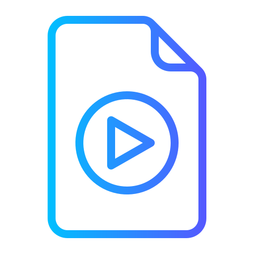 Video file Generic gradient outline icon