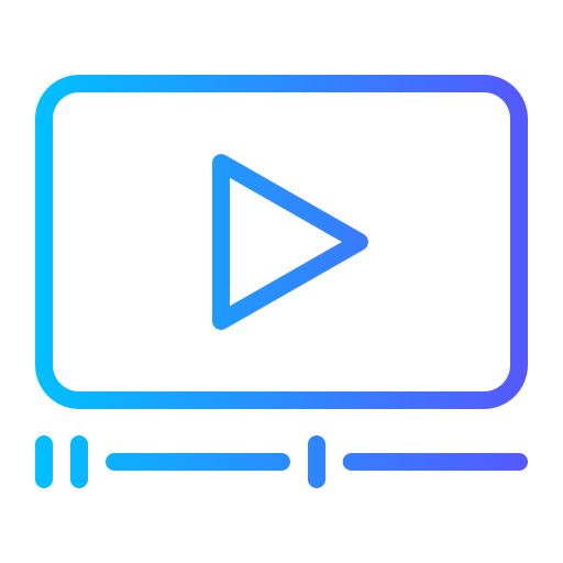 videoplayer Generic gradient outline icon