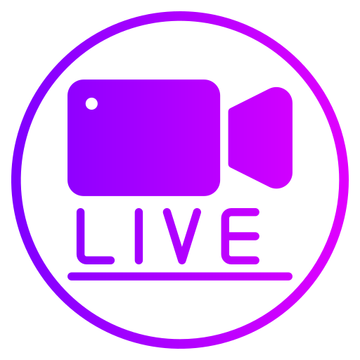 live streaming Generic gradient fill icoon