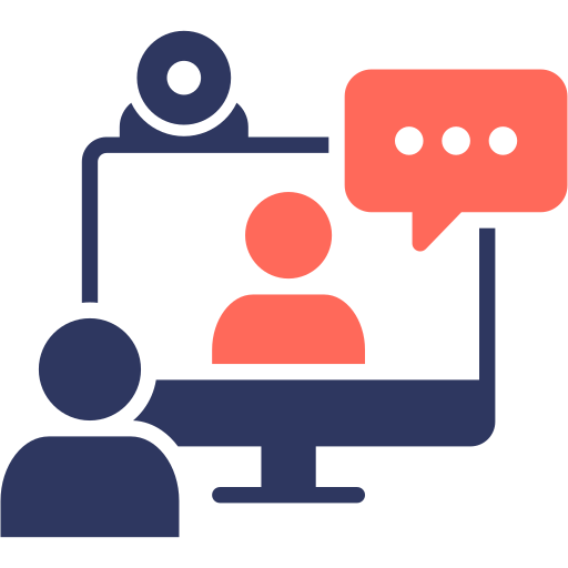 Online interview Generic color fill icon