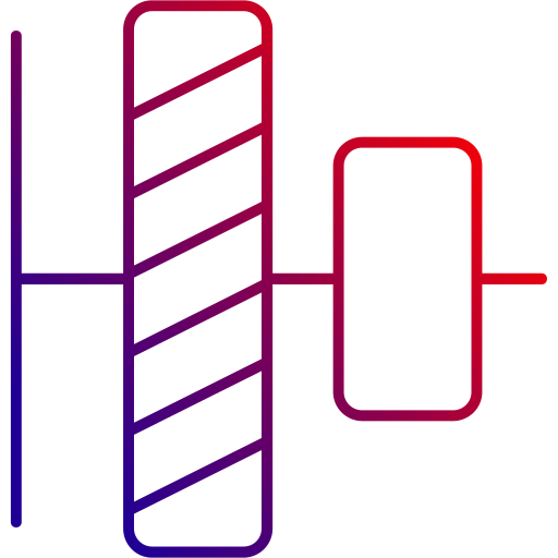 allineamento verticale Generic gradient outline icona