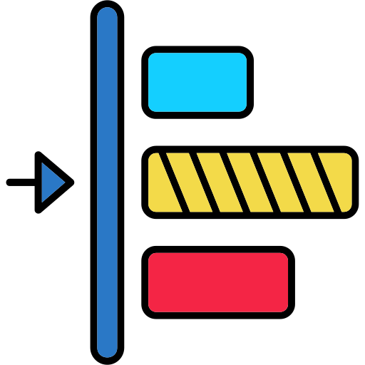 Left alignment Generic color lineal-color icon