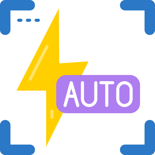 flash automatico Generic color fill icona