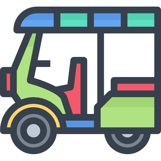 tuktuk Justicon Lineal Color ikona