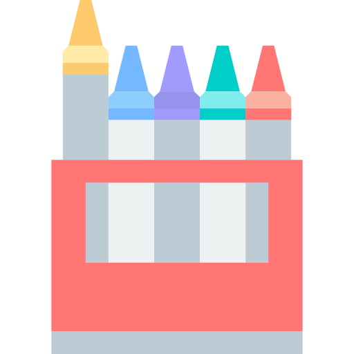 lápices de color Justicon Flat icono