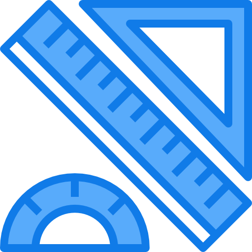 Set square Justicon Blue icon