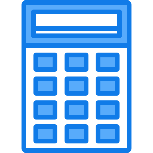 Calculator Justicon Blue icon