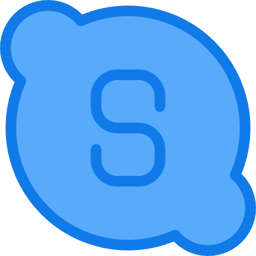 skype Justicon Blue Ícone