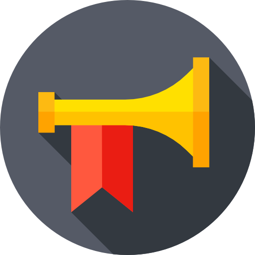 trompete Flat Circular Flat icon
