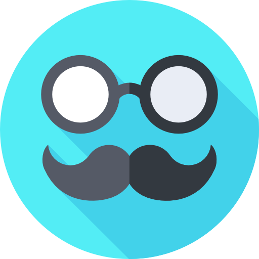 Moustache Flat Circular Flat icon