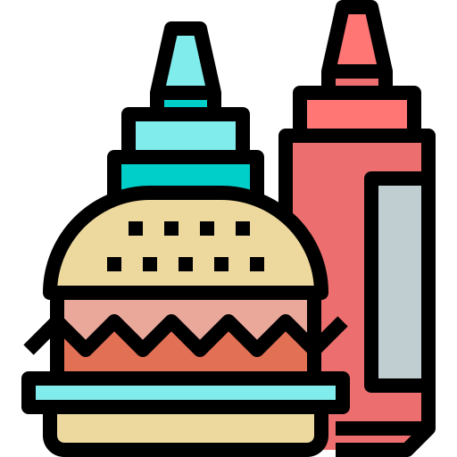 hamburguesa Justicon Lineal Color icono
