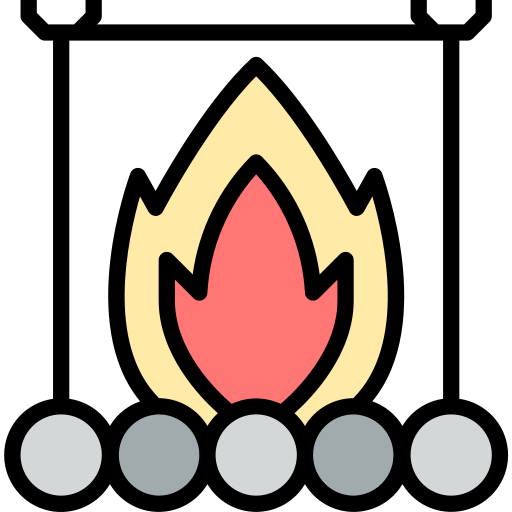 たき火 Justicon Lineal Color icon