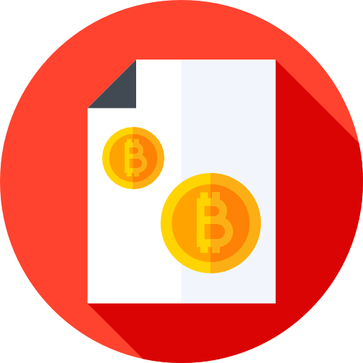 bitcoins Flat Circular Flat icoon