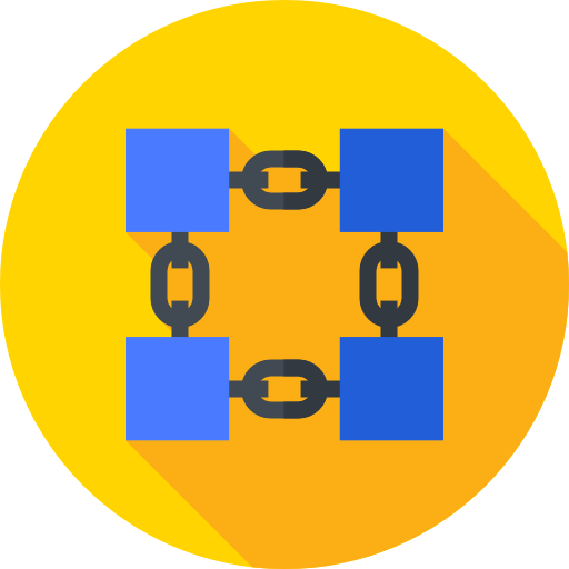 blockchain Flat Circular Flat icona