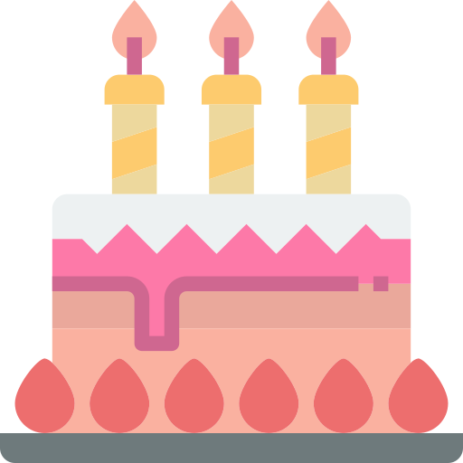 torta di compleanno Justicon Flat icona