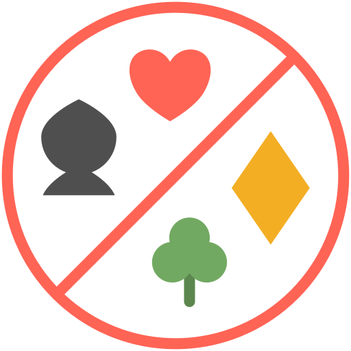 No gambling Generic color fill icon