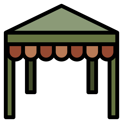 Tent Generic color lineal-color icon