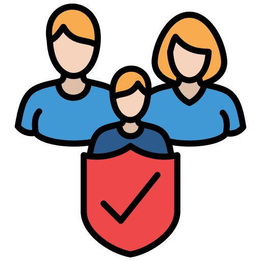 가족 보험 Generic color lineal-color icon