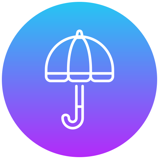 paraplu Generic gradient fill icoon