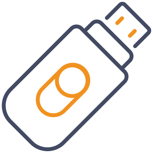 Flash disk Generic color outline icon