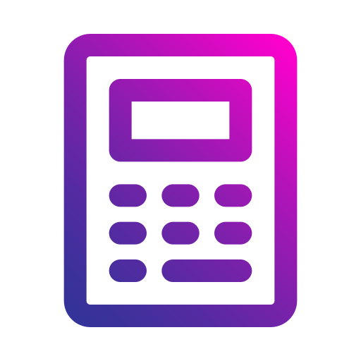 kalkulator Generic gradient outline ikona