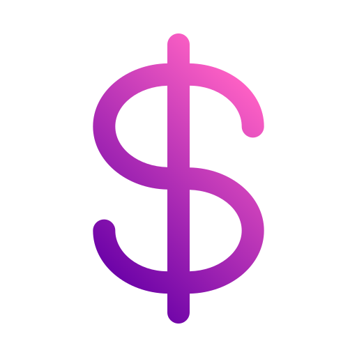 Символ доллара Generic gradient fill иконка