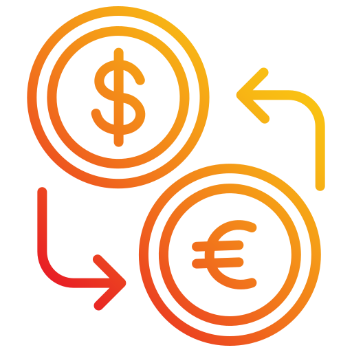 valuta Generic gradient outline icona