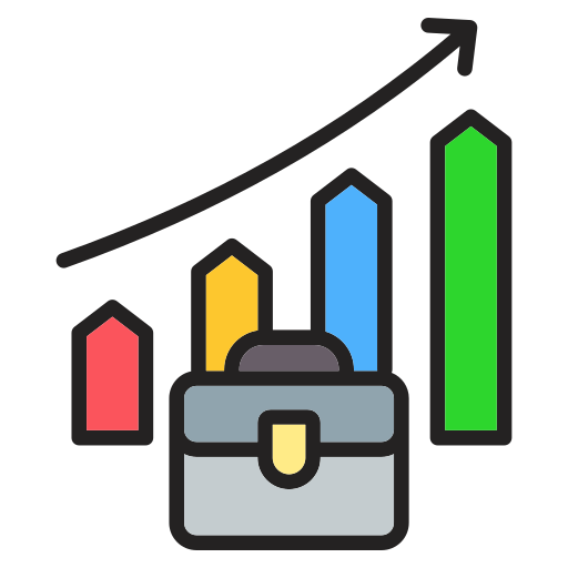gráfico de negocios Generic color lineal-color icono