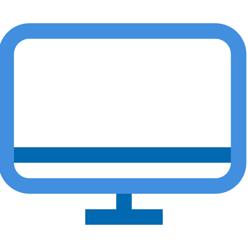 monitor de ordenador Generic color outline icono