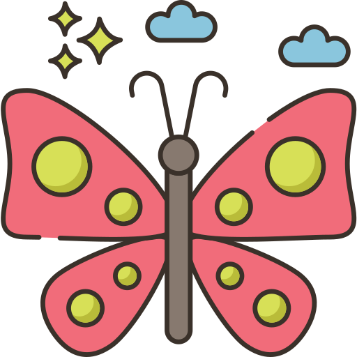 borboleta Flaticons.com Flat Ícone