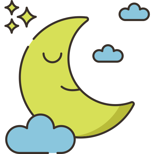 noche nublada Flaticons.com Flat icono