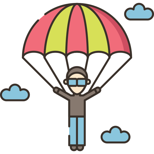 paracaídas Flaticons.com Flat icono