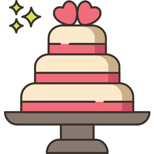 bolo de casamento Flaticons.com Flat Ícone