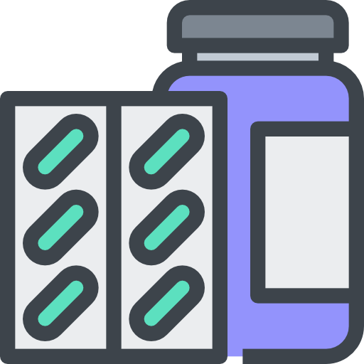 Pills bottle Justicon Lineal Color icon