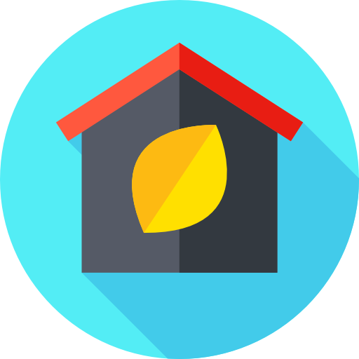 Eco house Flat Circular Flat icon