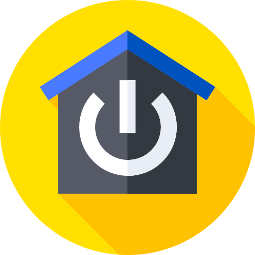 inteligentny dom Flat Circular Flat ikona