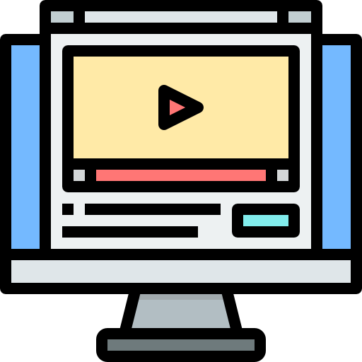 Video marketing Justicon Lineal Color icon