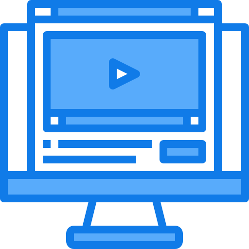 Video marketing Justicon Blue icon
