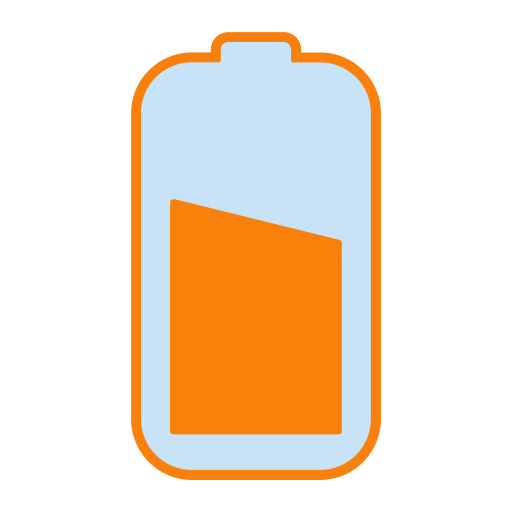 halve batterij Generic color lineal-color icoon