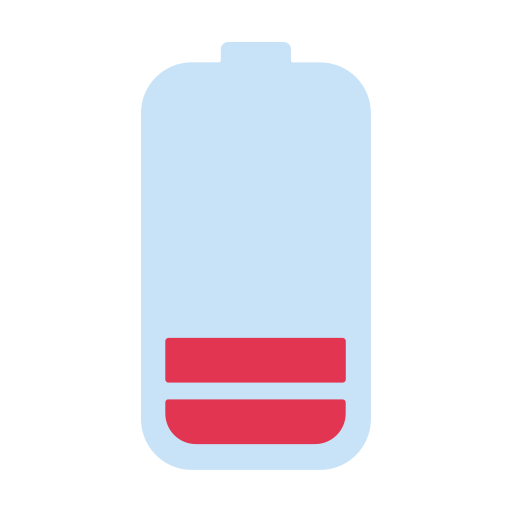 Battery low Generic color fill icon